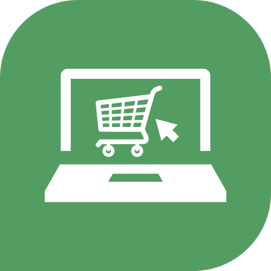 Online Shop-Icon für den E-Commerce Kundenservice