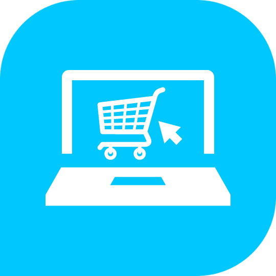 Online Shop-Icon für den E-Commerce Kundenservice